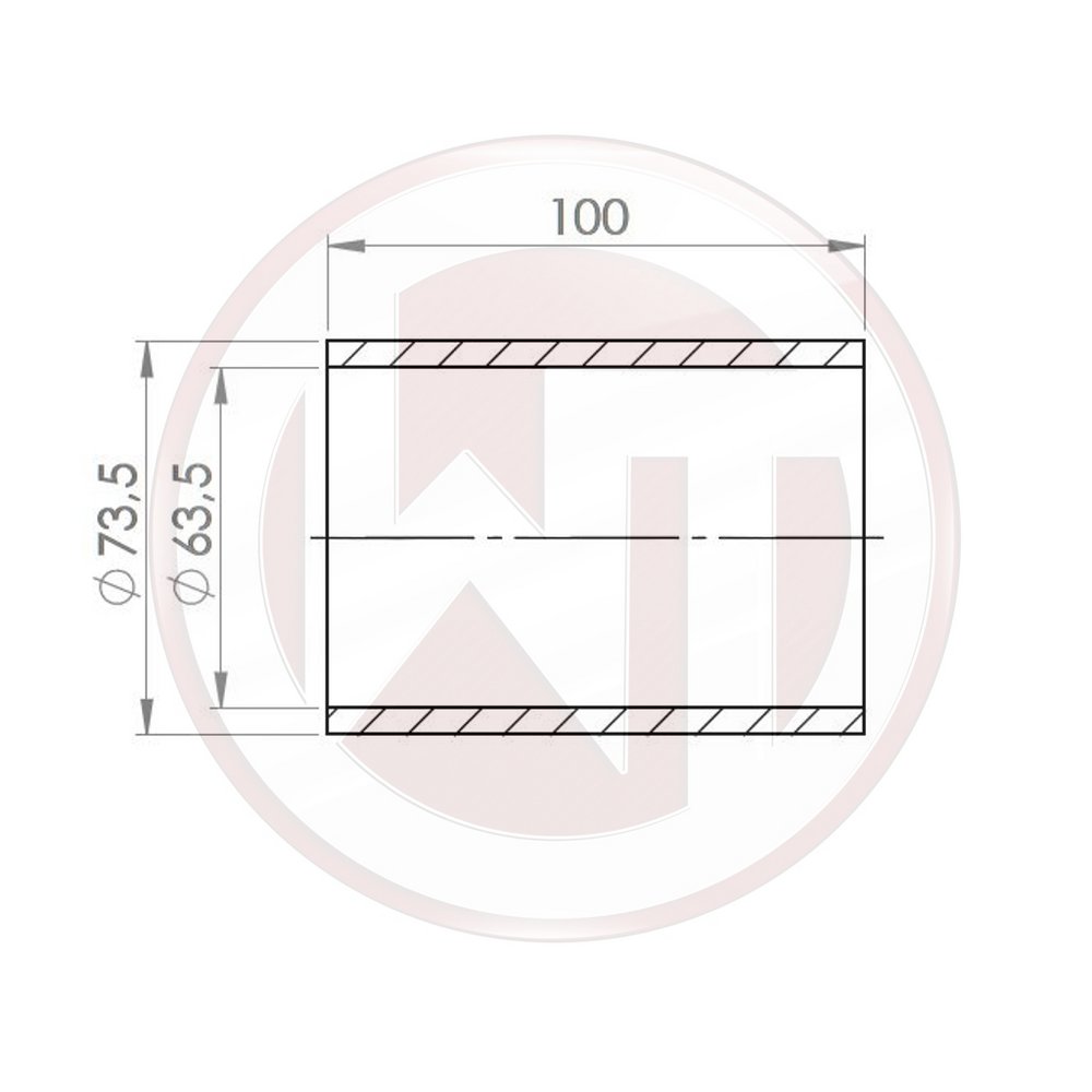 Wagner Tuning Ø63,5mm Silikonverbinder gerade schwarz