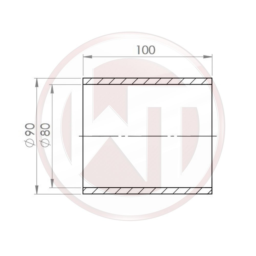 Wagner Tuning Ø80mm Silikonverbinder gerade schwarz