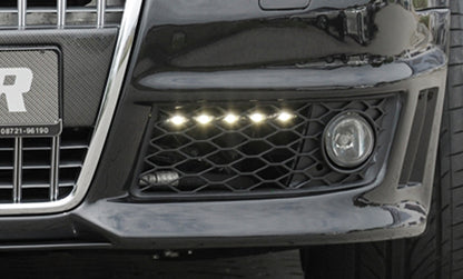 Audi A4 (8H) LED Tagfahrleuchtensatz Slim-Line  dunkel  mit Steuergerät incl. Kabelbaum für Spoilerstoßstange