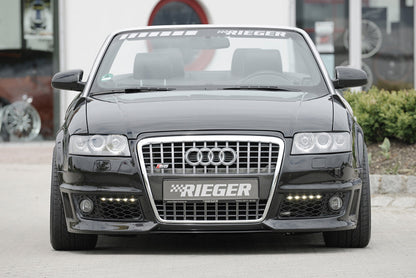 Audi A4 (8H) LED Tagfahrleuchtensatz Slim-Line  dunkel  mit Steuergerät incl. Kabelbaum für Spoilerstoßstange