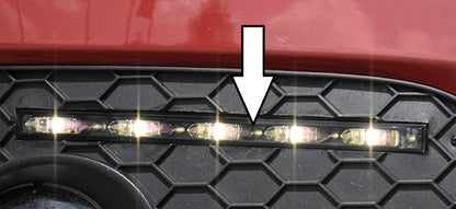 Audi A4 (8H) LED Tagfahrleuchtensatz Slim-Line  dunkel  mit Steuergerät incl. Kabelbaum für Spoilerstoßstange