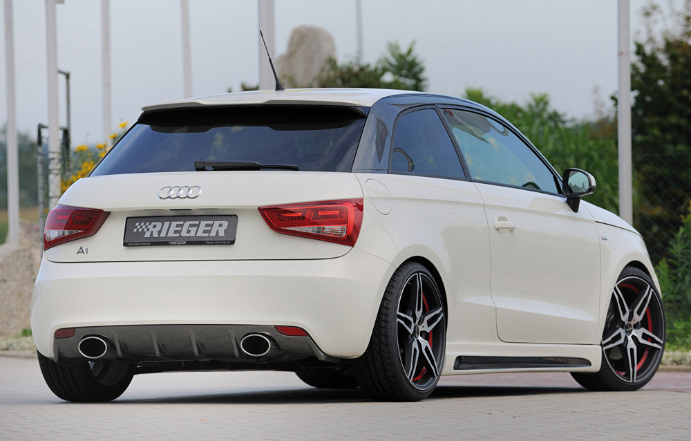 Audi A1 (8X) Rieger ESD, Ls/Rs, je 1x140x90 oval, Typ 32, Audi A1 (8X), 1.2l 63kW 1.4l 90/103/132kW 1.2l 63kW 1.4l 90/103/132kW   1.6 TDI 77kW
links, rechts, oval, eingerollt, für RIEGER-Heckeinsatz, 1x140x90mm, mit Prägung, Edelstahl