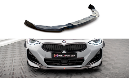 Maxton Front Ansatz V.1 für BMW 2 Coupe M-Paket / M240i G42 schwarz Hochglanz