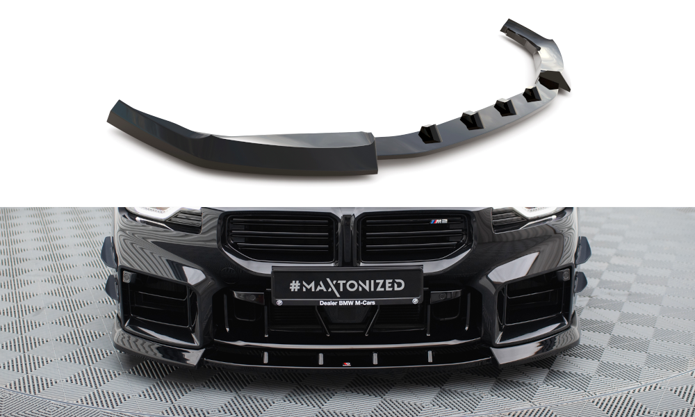 Maxton Front Ansatz V.3 für BMW M2 G87 schwarz Hochglanz