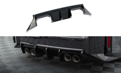 Maxton Diffusor Heck Ansatz V.1 für BMW M2 G87 schwarz Hochglanz