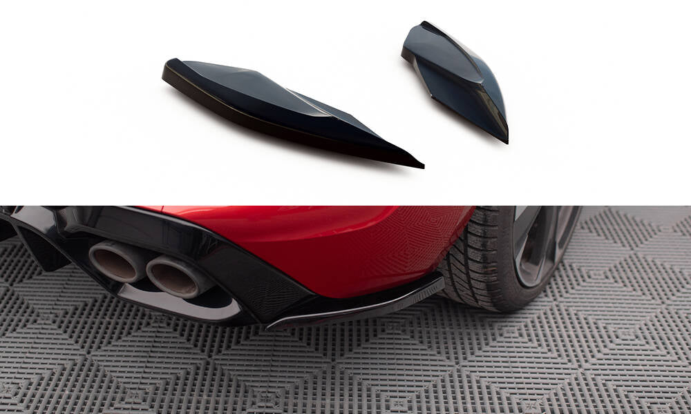 Maxton Heck Ansatz Flaps Diffusor V.2 für Cupra Leon Hatchback Mk1 schwarz Hochglanz