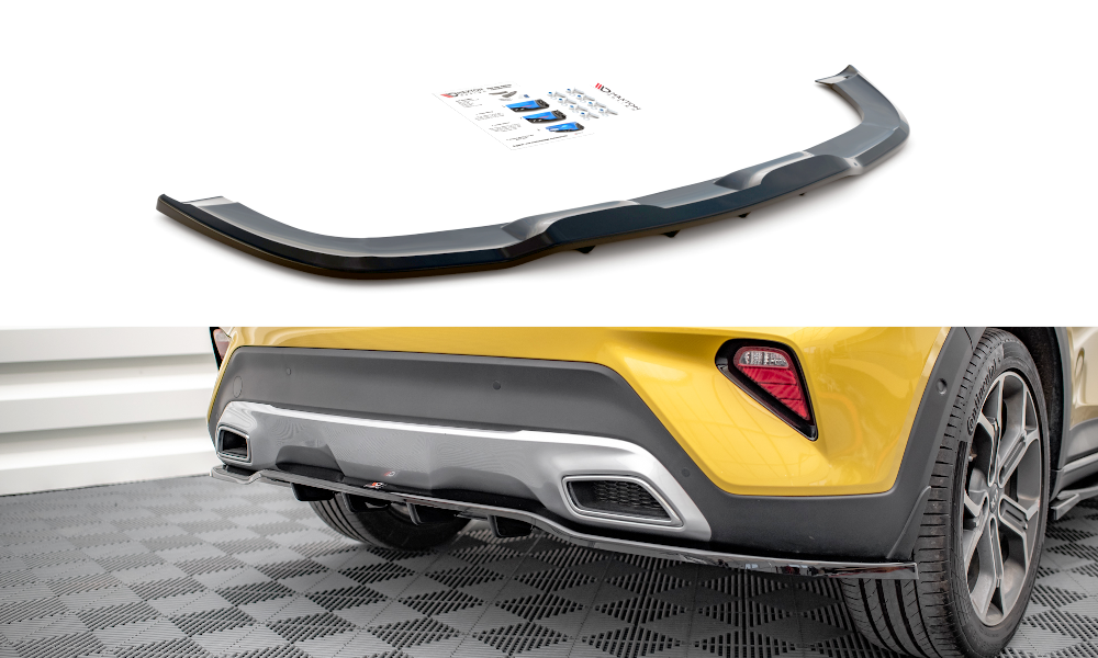 Maxton Mittlerer Diffusor Heck Ansatz DTM Look für Kia XCeed Mk1 schwarz Hochglanz
