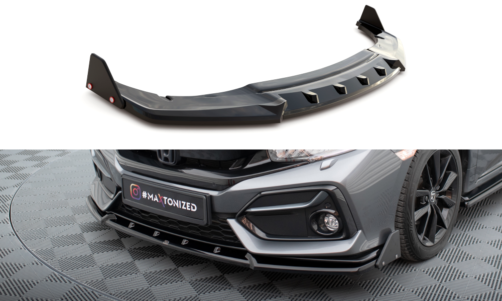 Maxton Front Ansatz +Flaps für Honda Civic Sport Mk 10