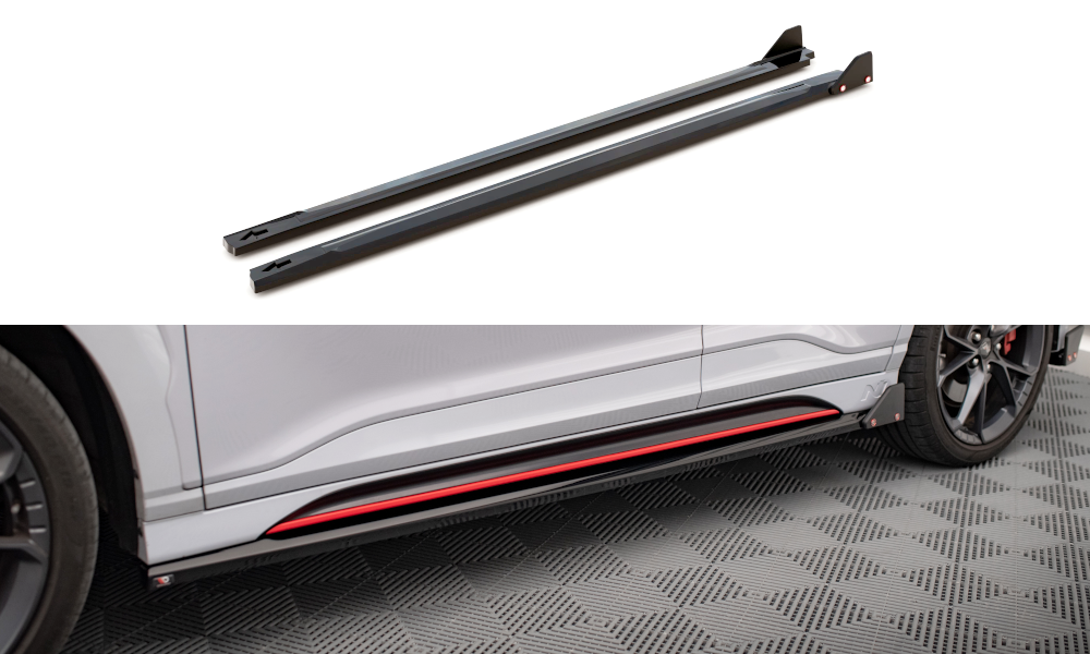 Maxton Seitenschweller Ansatz für V.1 für + Flaps Hyundai Kona N Mk1