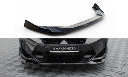 Maxton Front Ansatz V.2 für BMW X3 M F97 Facelift schwarz Hochglanz
