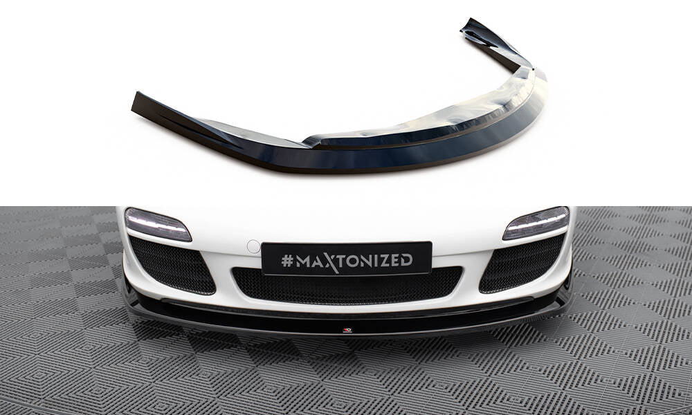 Maxton Front Ansatz V.2 für Porsche 911 Carrera 997 Facelift schwarz Hochglanz