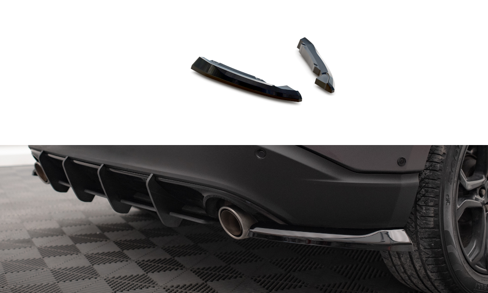 Maxton Heck Ansatz Flaps Diffusor V.1 für Ford Edge Mk2 schwarz Hochglanz