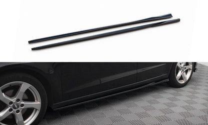 Maxton Seitenschweller Ansatz für Audi A3 Sportback 8V Facelift schwarz Hochglanz