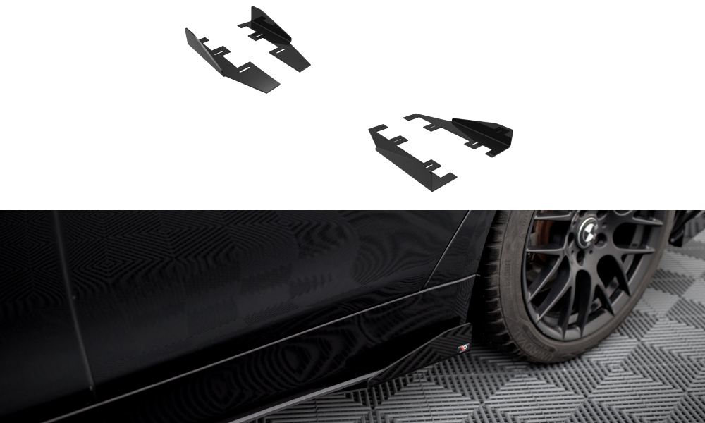 Maxton Side Flaps BMW 4er Gran Coupe F36 schwarz Hochglanz