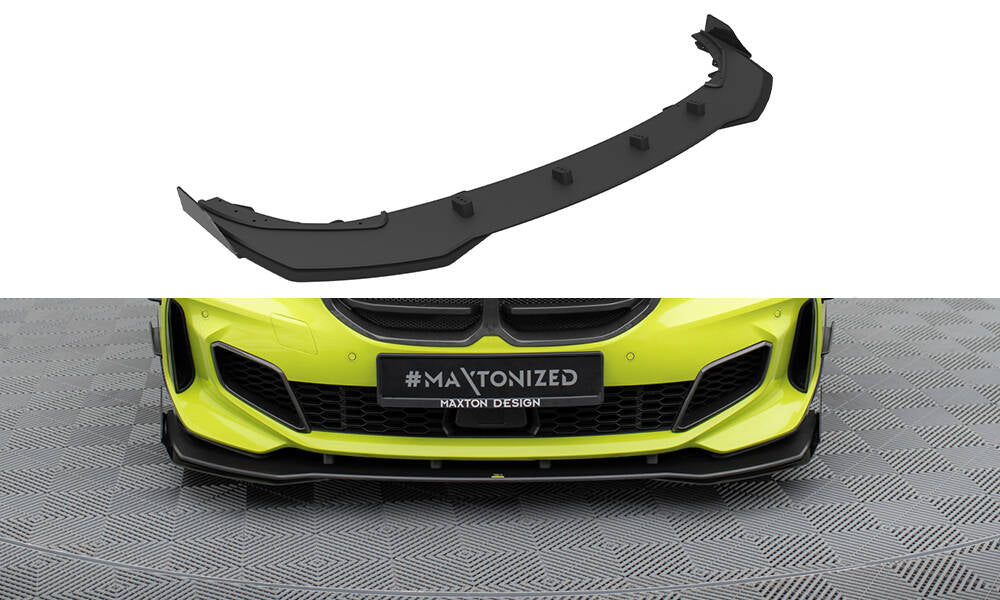 Maxton Street Pro Front Ansatz für +Flaps für + Flaps BMW 1er F40 M-Paket / M135i schwarz Hochglanz