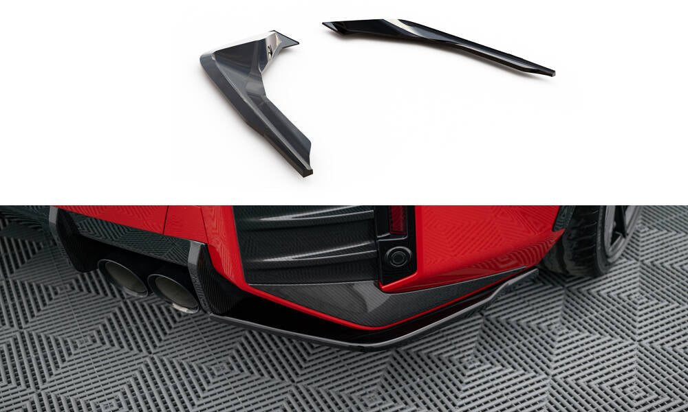 Maxton Heck Ansatz Flaps Diffusor für BMW M2 M-Performance G87 schwarz Hochglanz