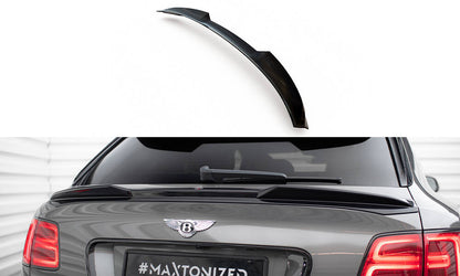 Maxton Niedriger Spoiler CAP für 3D Bentley Bentayga Mk1  schwarz Hochglanz