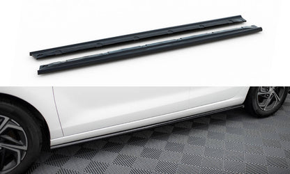 Maxton Seitenschweller Ansatz für Hyundai I30 Mk3 Facelift schwarz Hochglanz
