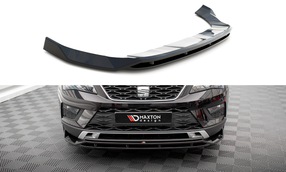 Maxton Front Ansatz für Seat Ateca Mk1 schwarz Hochglanz