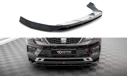 Maxton Front Ansatz für Seat Ateca Mk1 schwarz Hochglanz