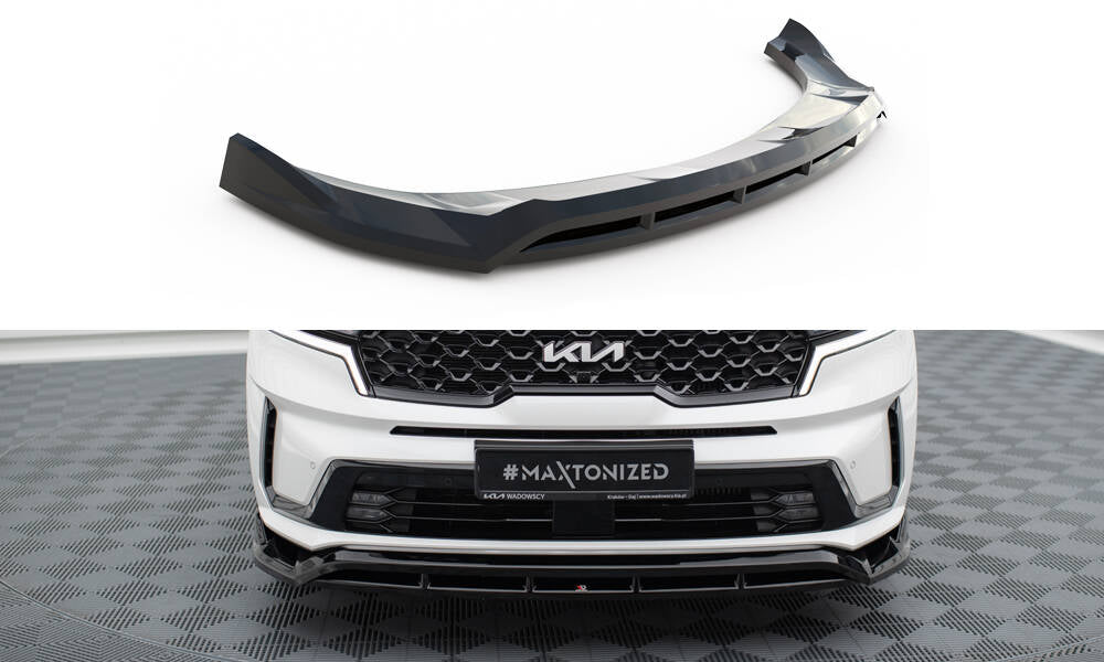 Maxton Front Ansatz für Kia Sorento Mk4 schwarz Hochglanz
