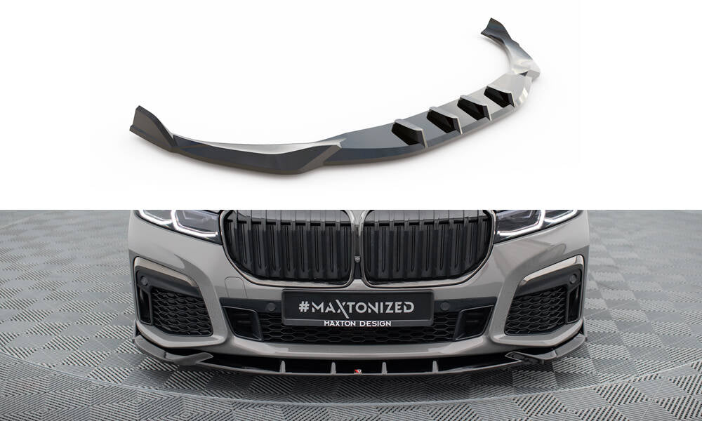 Maxton Front Ansatz V.5 für BMW 7 G11 M-Paket Facelift schwarz Hochglanz