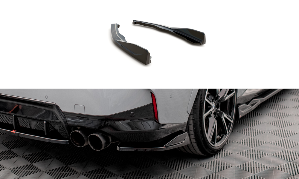 Maxton Heck Ansatz Flaps Diffusor V.1 für BMW 2 Coupe M240i G42 schwarz Hochglanz