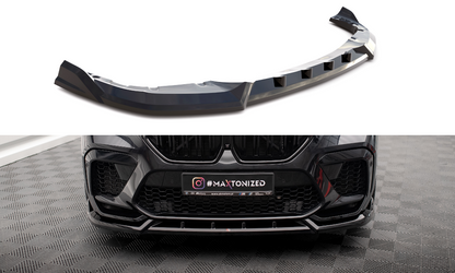 Maxton Front Ansatz V.2 für BMW X6 M F96 schwarz Hochglanz