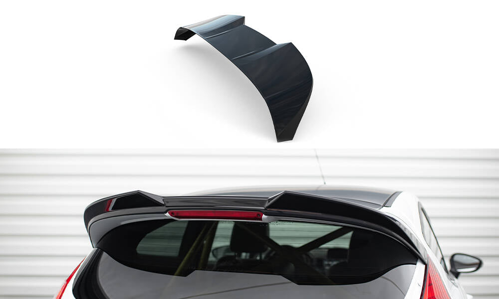 Maxton Spoiler CAP für 3D Ford Fiesta ST Mk7 Facelift schwarz Hochglanz