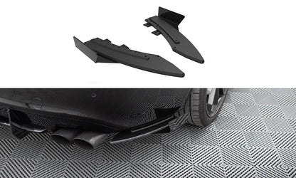 Maxton Street Pro Heck Ansatz Flaps Diffusor +Flaps für Audi S5 / A5 S-Line Coupe / Cabriolet 8T schwarz Hochglanz