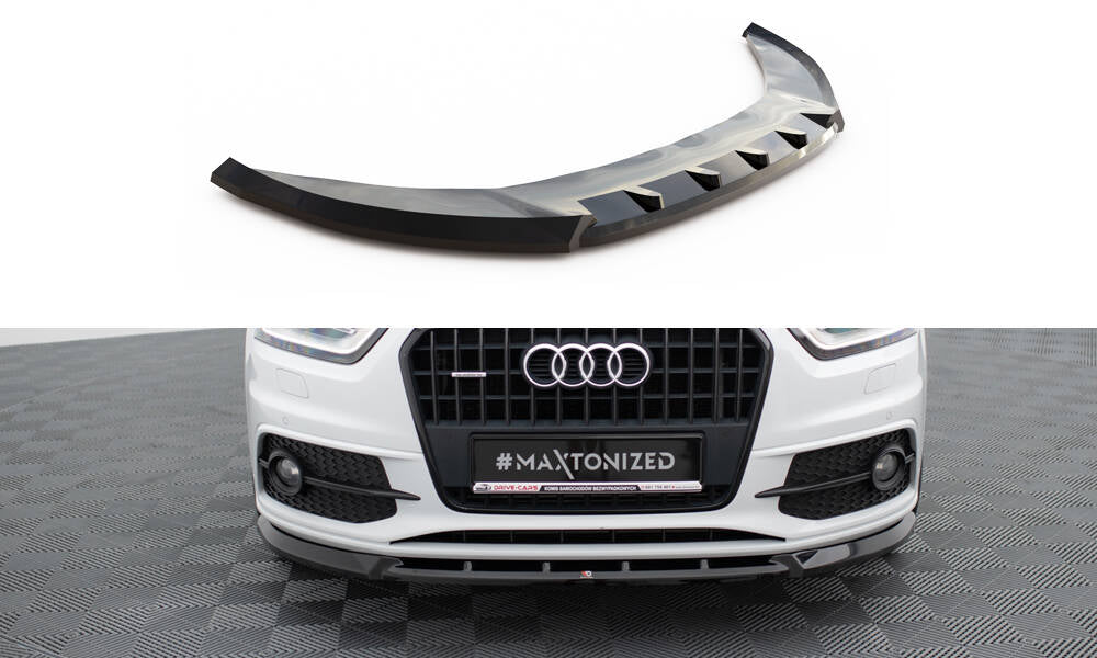 Maxton Front Ansatz V.1 für Audi Q3 S-line 8U schwarz Hochglanz