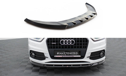 Maxton Front Ansatz V.1 für Audi Q3 S-line 8U schwarz Hochglanz