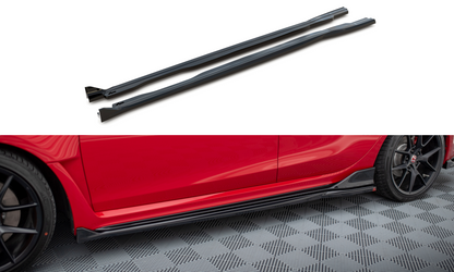 Maxton Seitenschweller Ansatz für V.2 für Honda Civic Type-R Mk 11 schwarz Hochglanz