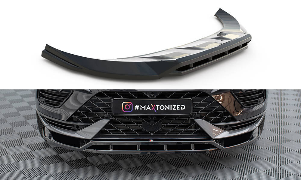 Maxton Front Ansatz für Cupra Ateca Mk1 Facelift schwarz Hochglanz