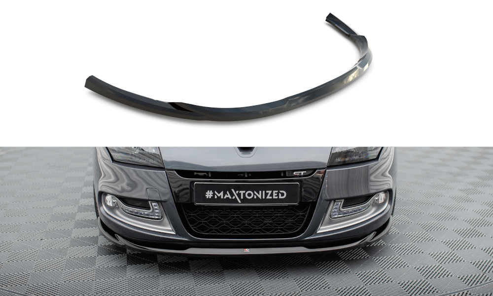 Maxton Front Ansatz V.2 für Renault Megane GT Mk3 Facelift schwarz Hochglanz