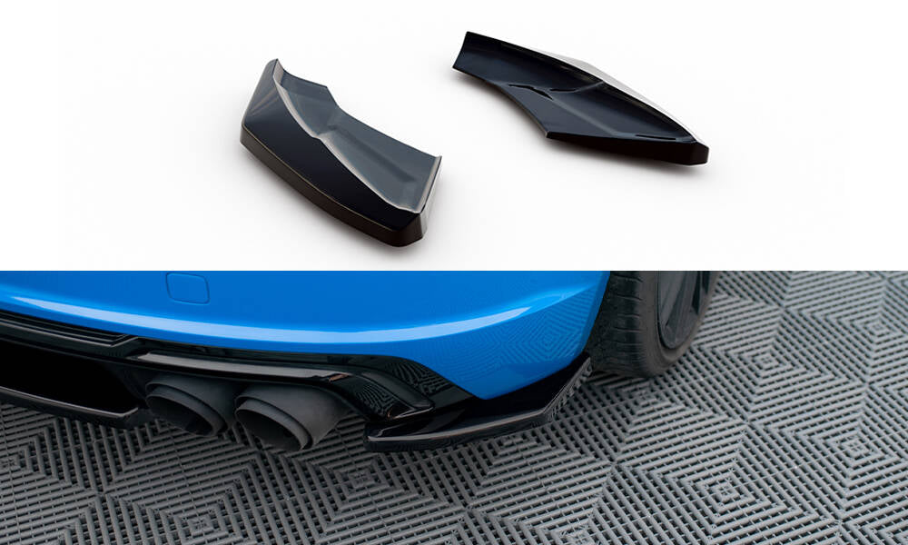 Maxton Heck Ansatz Flaps Diffusor für Audi TT S 8S Facelift schwarz Hochglanz
