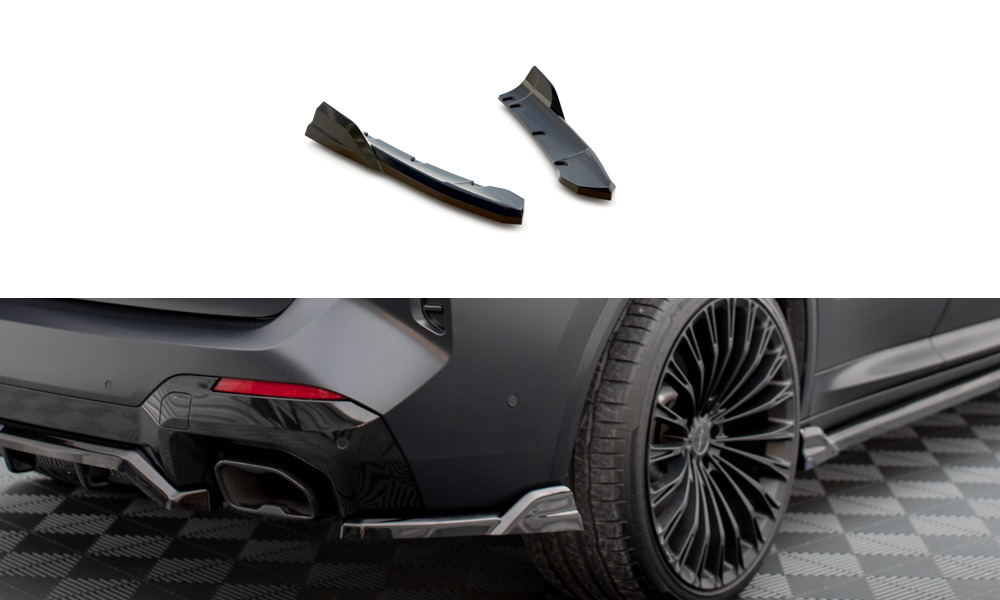Maxton Heck Ansatz Flaps Diffusor für BMW X3 M-Paket G01 Facelift schwarz Hochglanz