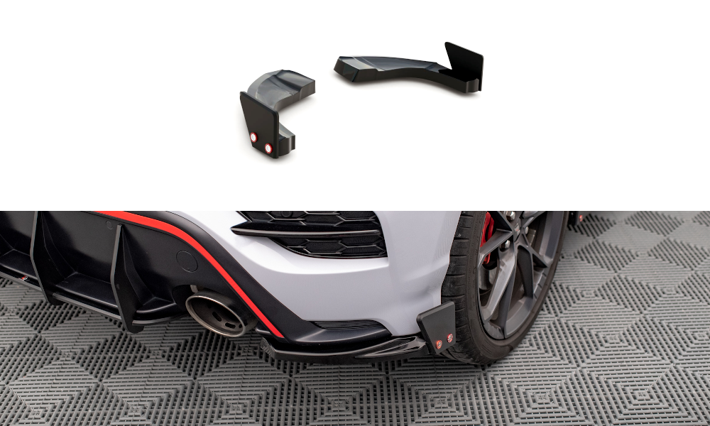 Maxton Heck Ansatz Flaps Diffusor V.1 +Flaps für Hyundai Kona N Mk1
