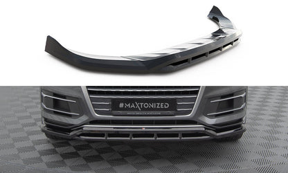 Maxton Front Ansatz für Audi Q7 Mk2 schwarz Hochglanz