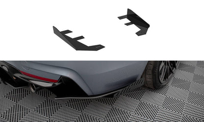 Maxton Hintere Seiten Flaps für BMW 4er35i Coupe M-Paket F32 schwarz Hochglanz