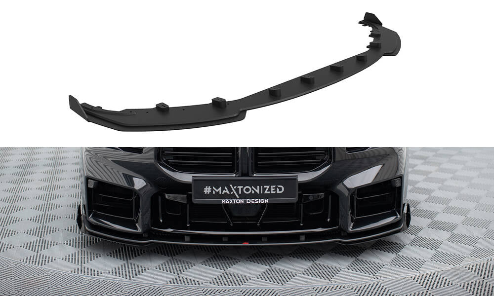 Maxton Street Pro Front Ansatz für +Flaps für V.1 + Flaps BMW M2 G87 schwarz Hochglanz