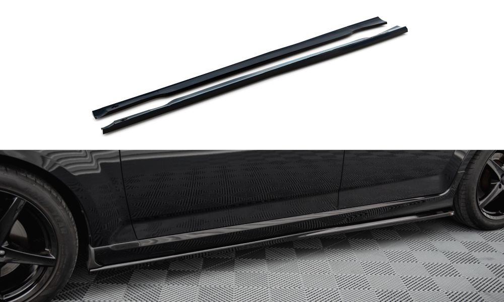 Maxton Seitenschweller Ansatz für Ford Mondeo ST-Line Mk4 Facelift schwarz Hochglanz
