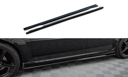Maxton Seitenschweller Ansatz für Ford Mondeo ST-Line Mk4 Facelift schwarz Hochglanz