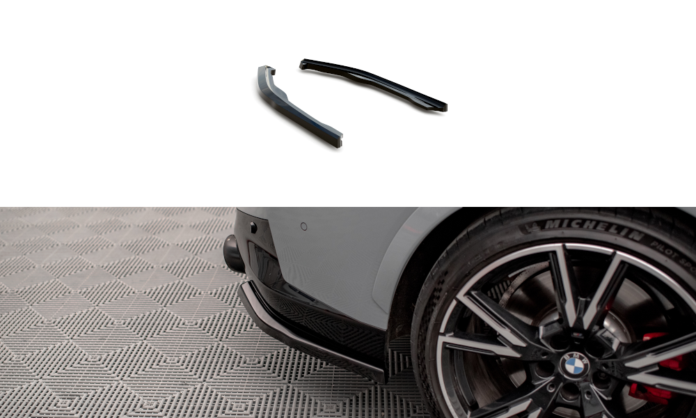 Maxton Heck Ansatz Flaps Diffusor V.2 für BMW 2 Coupe M240i G42 schwarz Hochglanz