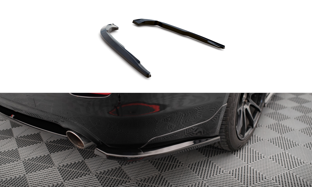 Maxton Heck Ansatz Flaps Diffusor V.1 für Infiniti Q50 S Mk1 schwarz Hochglanz
