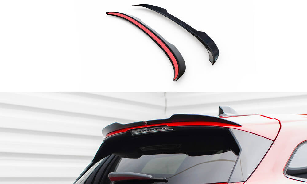 Maxton Spoiler CAP für Peugeot 308 SW Mk3 schwarz Hochglanz