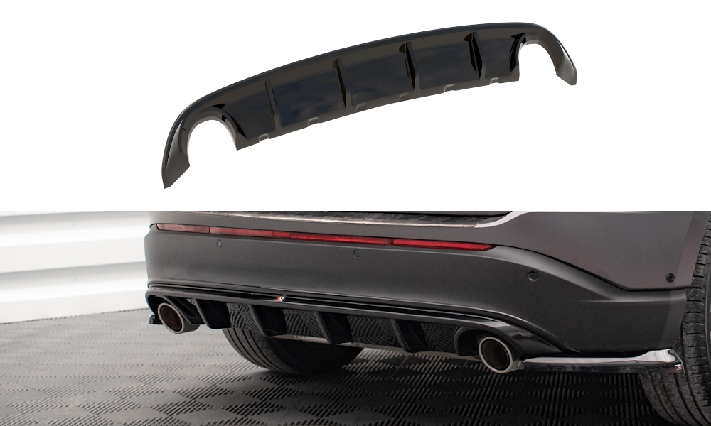 Maxton Diffusor Heck Ansatz für Ford Edge Mk2 schwarz Hochglanz
