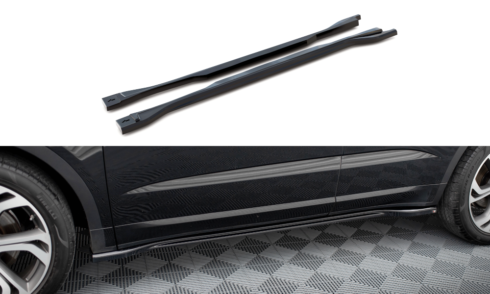 Maxton Seitenschweller Ansatz für Jaguar E-Pace R-Dynamic Mk1 schwarz Hochglanz