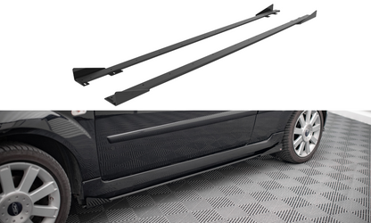 Maxton Street Pro Seitenschweller Ansatz für + Flaps Ford Fiesta ST Mk6 schwarz Hochglanz
