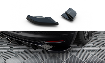 Maxton Heck Ansatz Flaps Diffusor V.2 für Volkswagen Scirocco Mk3  schwarz Hochglanz